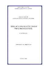 Sàng lọc vi khuẩn lactic có hoạt tính giảm cholesterol