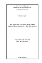 Một số giải pháp tăng nguồn thu sự nghiệp tại bệnh viện đa khoa huyện ý yên   tỉnh nam định.