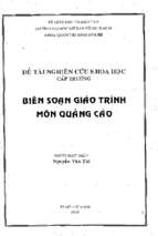 Biên soạn giáo trình môn quảng cáo