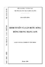 định tuyến và gán bước sóng động trong mạng aon