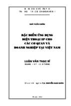 đặc điểm ứng dụng điện thoại ip cho các cơ quan và doanh nghiệp tại việt nam