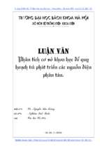 Phân tích cơ sở khoa học để quy hoạch và phát triển các nguồn điện phân tán