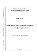 Chế độ không đối xứng của máy phát điện và các yếu tố ảnh hưởng