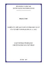 Nghiên cứu chế tạo và một số tính chất vật lý của vật liệu nano ni1 xfextio3 (0<x<0,1)