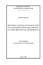 Thực trạng và giải pháp đẩy mạnh huy động vốn tại ngân hàng thương mại cổ phần đầu tư và phát triển việt nam – chi nhánh hà nội