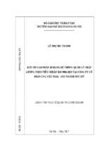 Một số giải pháp áp dụng hệ thống quản lý chất lượng theo tiêu chuẩn iso 90012015 tại công ty cổ phần cng việt nam – chi nhánh phú mỹ