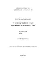 Vẽ kỹ thuật thiết kế cơ khí dựa trên cơ sở đồ họa máy tính