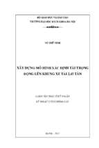 Xây dựng mô hình xác định trọng tải trọng động lên khung xe tải 2.45 tấn