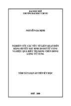 Nghiên cứu các yếu tố liên quan đến băng huyết sau sinh do đờ tử cung và hiệu quả điều trị bằng chèn bóng lòng tử cung tt