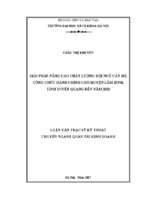 Giải pháp nâng cao chất lượng đội ngũ cán bộ, công chức hành chính cho huyện lâm bình, tỉnh tuyên quang đến năm 2020