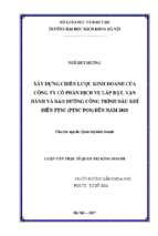 Xây dựng chiến lược kinh doanh của công ty cổ phần dịch vụ lắp đặt, vận hành và bảo dưỡng công trình dầu khí biển ptsc (pos) đến năm 2020