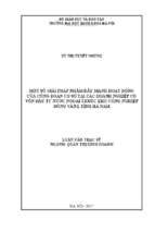 Một số giải pháp nhằm đẩy mạnh hoạt động của công đoàn cơ sở tại các doanh nghiệp có vốn đầu tư nước ngoài thuộc khu công nghiệp đồng văn i, tỉnh hà nam