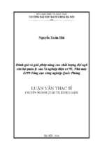 đánh giá và đề xuất giải pháp nâng cao chất lượng đội ngũ cán bộ quản lý của xí nghiệp điện cơ 91z199tc cnqp