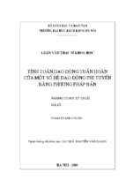 Tính toán dao động tuần hoàn của một số hệ giao động phi tuyến bằng phương bắn