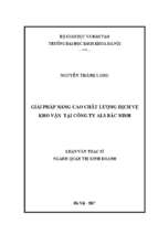 Giải pháp nâng cao chất lượng dịch vụ kho vận ở công ty trách nhiệm hữu hạn als bắc ninh
