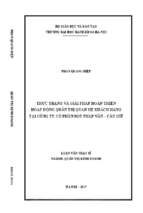 Thực trạng và giải pháp hoàn thiện hoạt động quản trị quan hệ khách hàng tại công ty cổ phần bot pháp vân – cầu giẽ