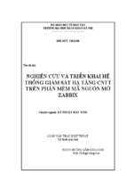 Nghiên cứu và triển khai hệ thống giám sát hạ tầng cntt trên phần mềm mã nguồn mở zabbix