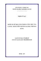 đánh giá sự hài lòng trong công việc của cán bộ, giảng viên trường đại học phương đông