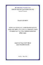 Nâng cao năng lực cạnh tranh dịch vụ khảo sát biển của công ty tnhh mtv dịch vụ khảo sát và công trình ngầm (ptsc g&s)