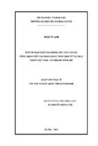 Một số giải pháp tạo động lực cho cán bộ công nhân viên tại ngân hàng tmcp đầu tư và phát triển việt nam   chi nhánh đông đô.