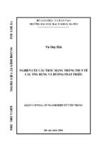 Nghiên cứu cấu trúc mạng thông tin y tế các ứng dụng và hướng phát triển