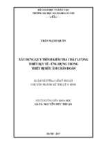 Xây dựng quy trình kiểm tra chất lượng thiết bị y tế ứng dụng trong thiết bị siêu âm chẩn đoán