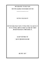 Một số giải pháp tăng cường công tác quản lý nợ và cưỡng chế nợ thuế tại chi cục thuế huyện nam đàn, tỉnh nghệ an