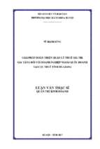 Giải pháp hoàn thiện quản lý thuế giá trị gia tăng đối với doanh nghiệp ngoài quốc doanh tại cục thuế tỉnh hà giang