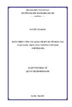 Hoàn thiện công tác quản trị rủi ro tín dụng tại ngân hàng tmcp công thương việt nam (vietinbank)