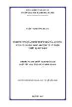 Nghiên cứu quá trình triển khai và áp dụng htqlcl iso 90012008 tại công ty cổ phần thiết bị bưu điện