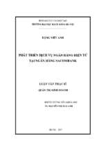Phát triển dịch vụ ngân hàng điện tử tại ngân hàng sacombank