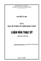 Bảo vệ thông tin trên mạng tcpip