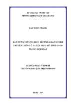 Xây dựng thương hiệu sản phẩm làng nghề truyền thống ở hà nội theo mô hình ovop trong hội nhập