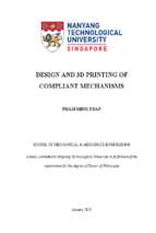 Design and 3d printing ò compliant mechanisms 