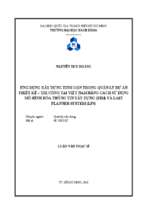 ứng dụng xây dựng tinh gọn trong quản lý dự án thiết kế   thi công tại việt nam bằng cách sử dụng mô hình hóa thông tin xây dựng (bim) và last planner system (lps) 