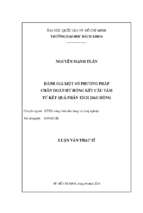 đánh giá một số phương pháp chẩn đoán hư hỏng kết cấu tấm từ kết quả phân tích dao động 