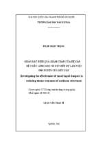 Khảo sát hiệu quả giảm chấn của hệ cản bể chất lỏng khi có xét đến sự làm việc phi tuyến của kết cấu 