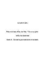 Phân tích luận điểm của mác tôi coi sự phát triển của hình thái kinh tế   xã hội là quá trình lịch sử tự nhiên