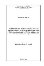 Nghiên cứu giải pháp kỹ thuật nâng cao hiệu quả công tác trắc địa trong thi công công trình nhà siêu cao tầng ở việt nam