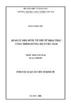 Quản lý nhà nước về thu từ khai thác công trình đường bộ ở việt nam tt