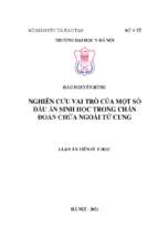 Nghiên cứu vai trò của một số dấu ấn sinh học trong chẩn đoán chửa ngoài tử cung .research on the role of some biomarkers in the diagnosis of ectopic pregnancy (1)