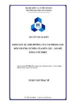 Khảo sát sự ảnh hưởng của tải trọng sàn đối với ứng xử nén của nút cột – sàn bê tông cốt thép 