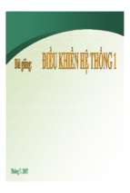 điều khiển hệ thống 1  bài giảng điện tử 