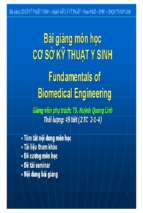 Cơ sở kỹ thuật y sinh  bài giảng điện tử 