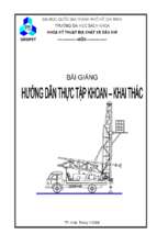 Hướng dẫn thực tập khoan   khai thác  bài giảng điện tử 