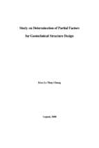 Study on determination of partial factors for geotechnical structure design 