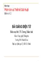 Phân tích và thiết kế giải thuật  bài giảng điện tử 