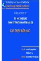 Tin học ứng dụng trong kỹ thuật địa chất & dầu khí  bài giảng điện tử 