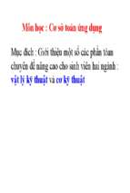 Cơ sở toán ứng dụng  bài giảng điện tử 
