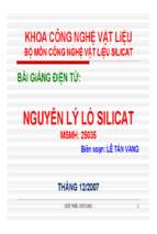 Nguyên lý lò silicat  bài giảng điện tử 